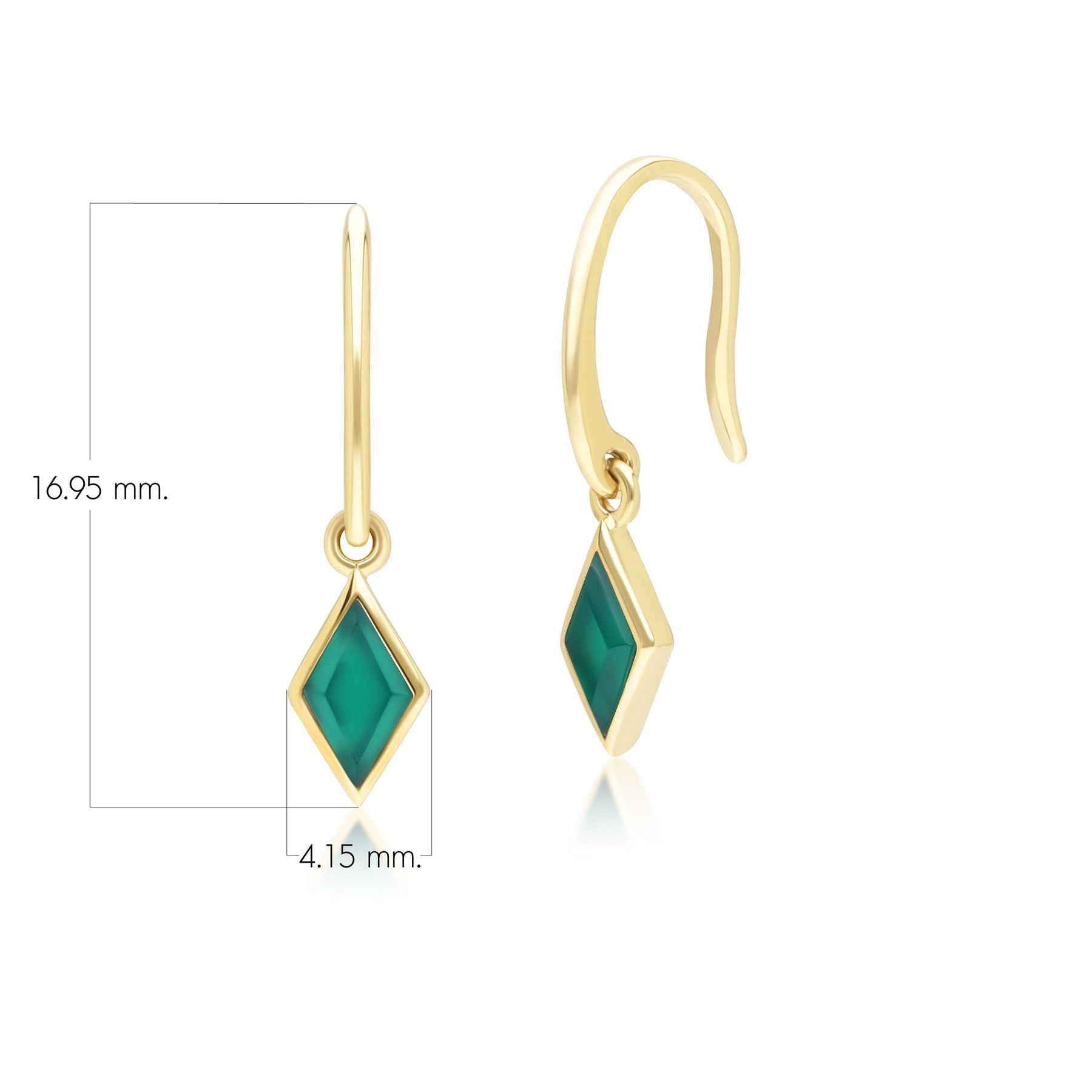 Classic Chalcedony Drop Earrings in 9ct Yellow Gold