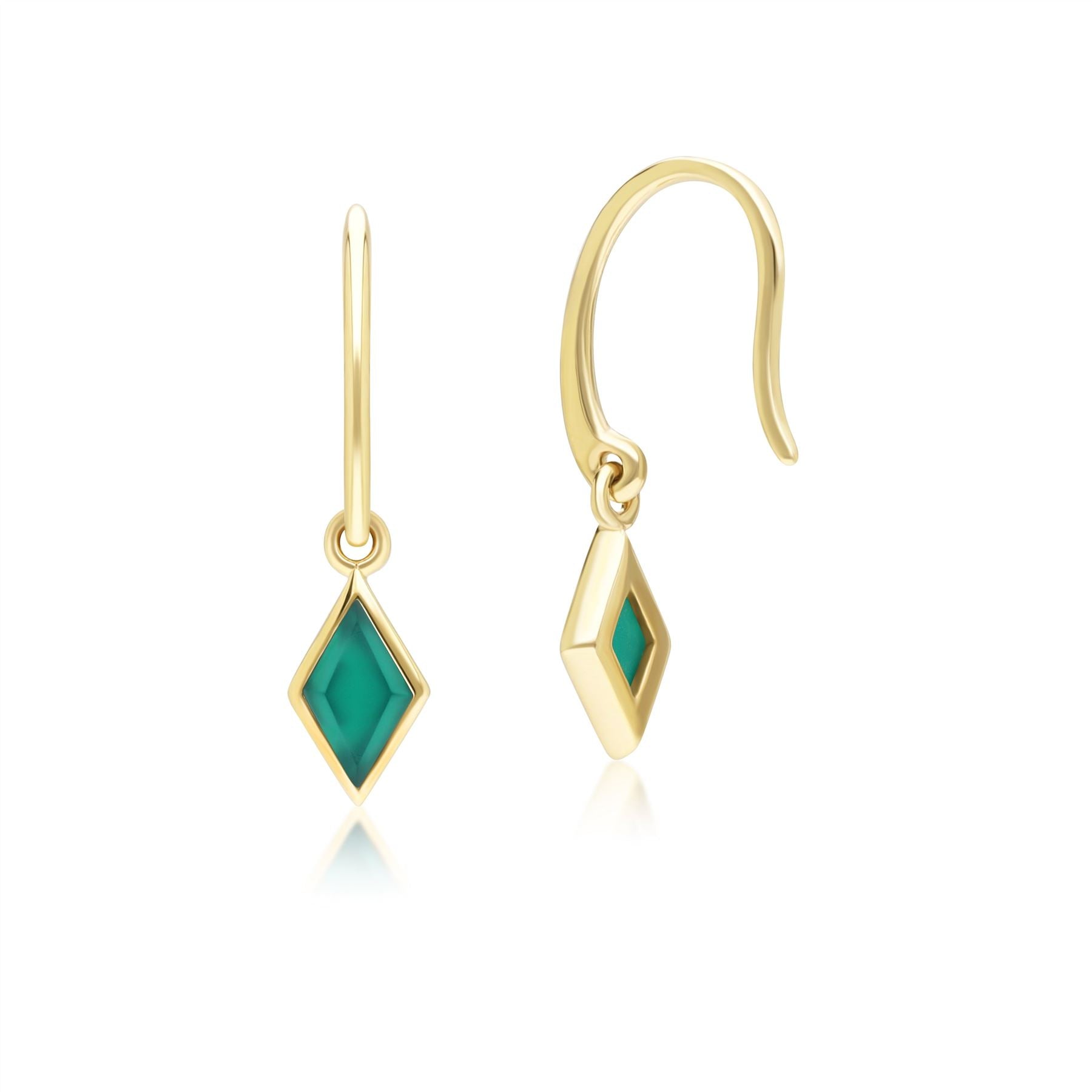 Classic Chalcedony Drop Earrings in 9ct Yellow Gold