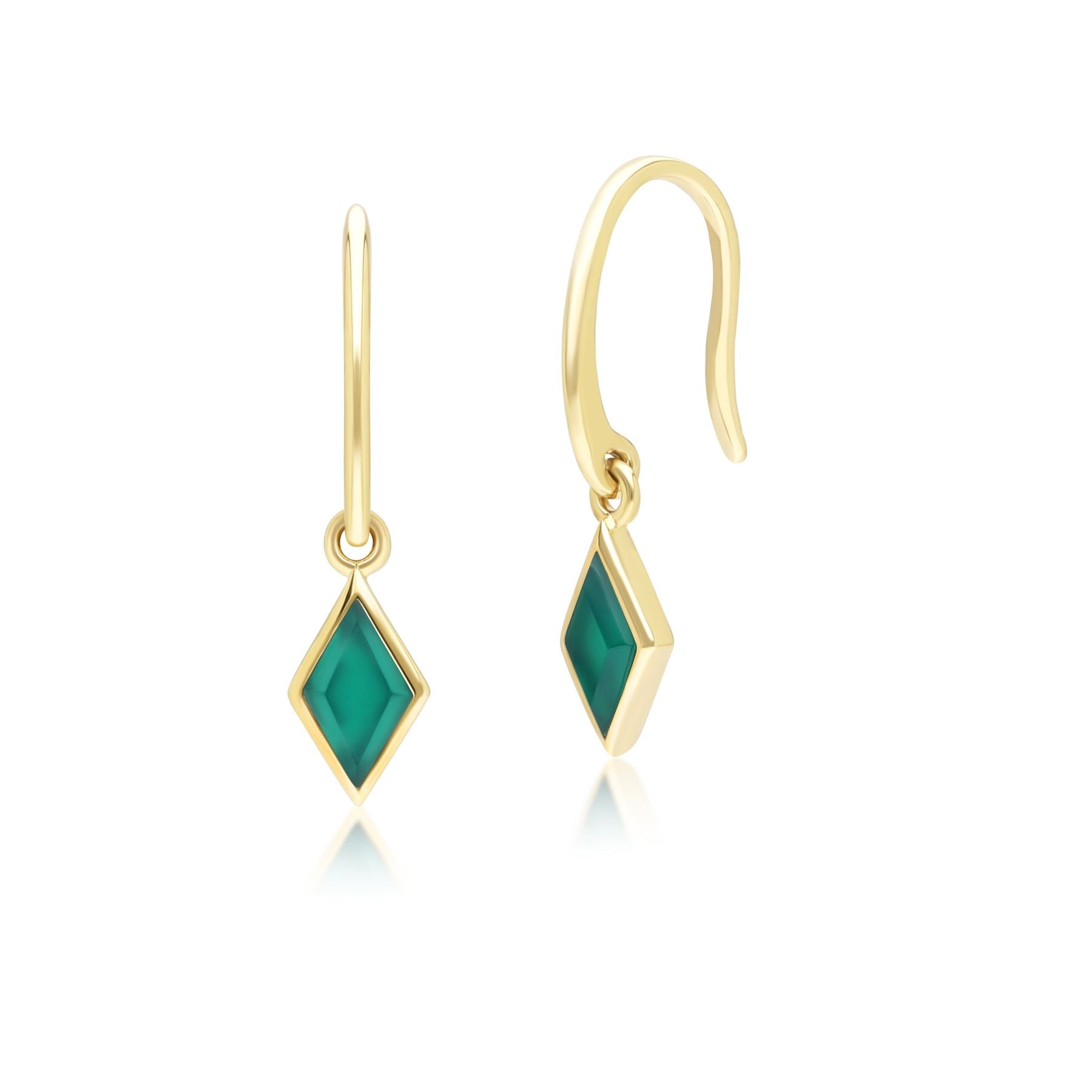 Classic Chalcedony Drop Earrings in 9ct Yellow Gold