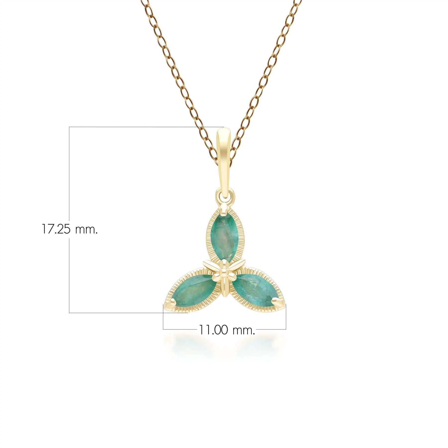 floral-marquise-emerald-pendant-necklace-in-9ct-yellow-gold-132p1916039 Dimensions